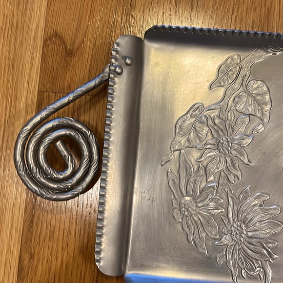 Mid-century modern hand wrought metal serving tray by Farber and Shlevin - Picture 2 of 5